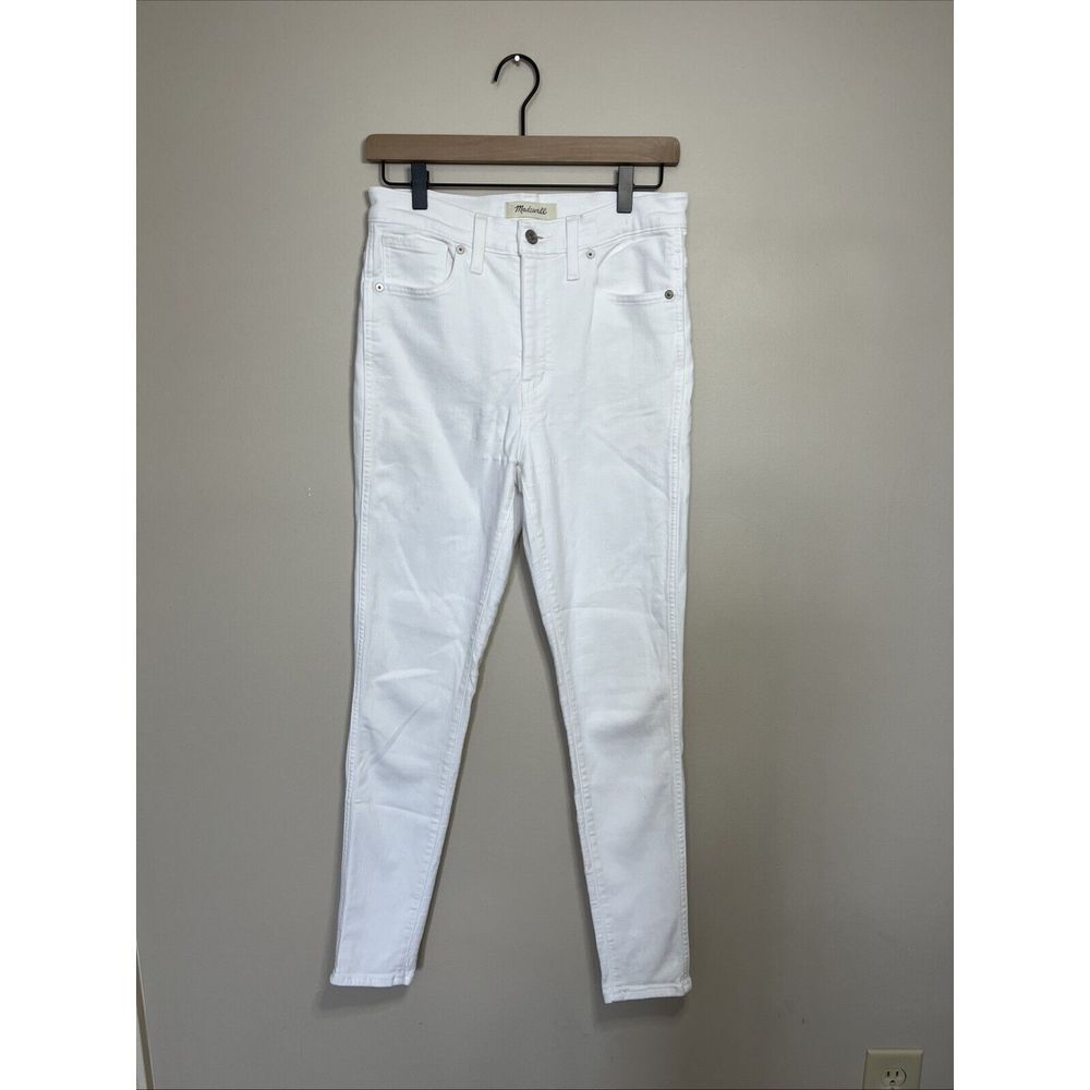 Madewell 10" High Rise Skinny Jeans‎ Pure White AJ233 Minimalist Women's 28 x 28